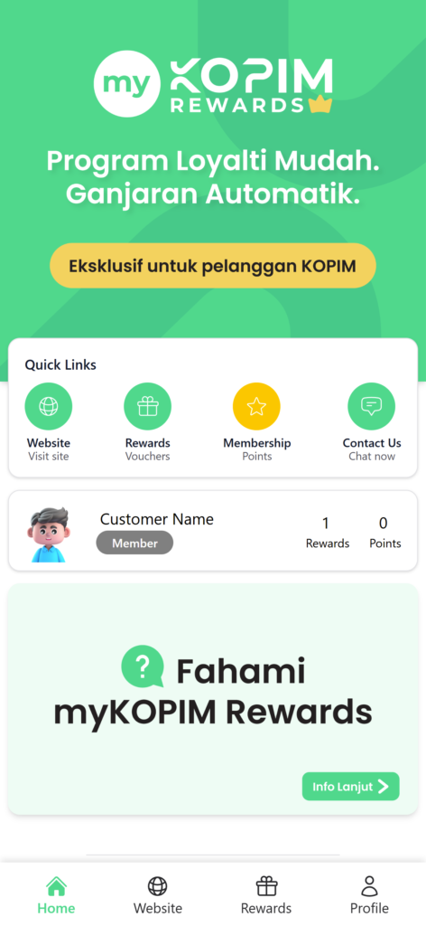 Customer Loyalty Program For Customer Portal