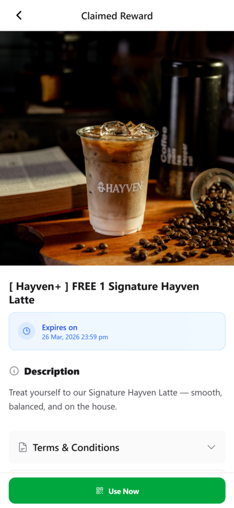 Hayven Pixalink Loyalty Program In Malaysia Free Latte